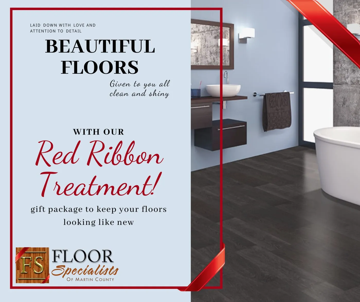 “Beautiful floors, given to you all clean and shiny” ad