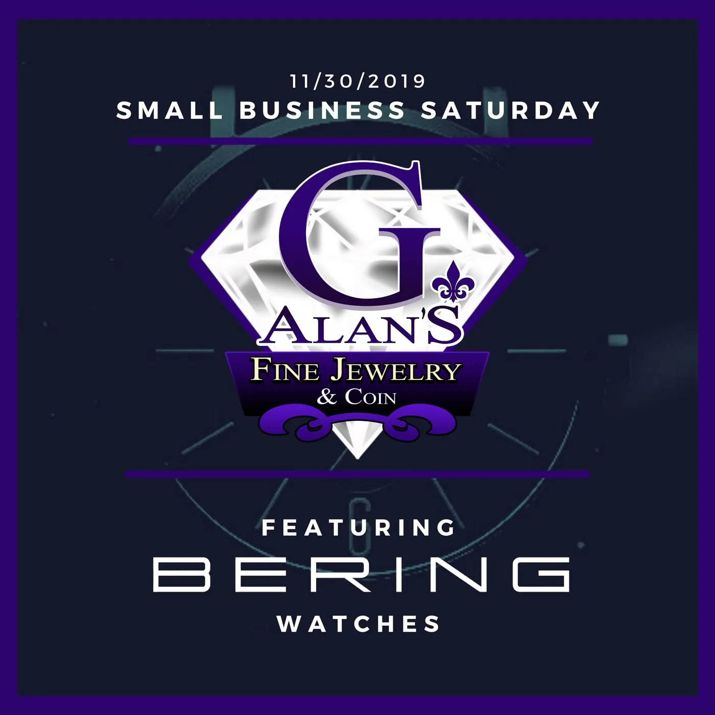 Small Business Saturday ad featuring Bering watches