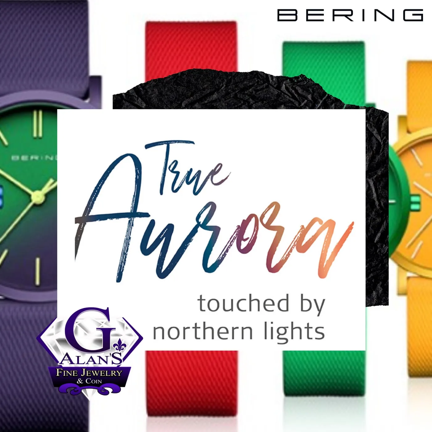 “True Aurora, touched by northern lights” watch ad